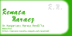 renata maracz business card